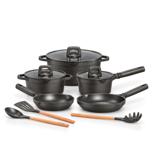Set de batería de cocina de 11 piezas.